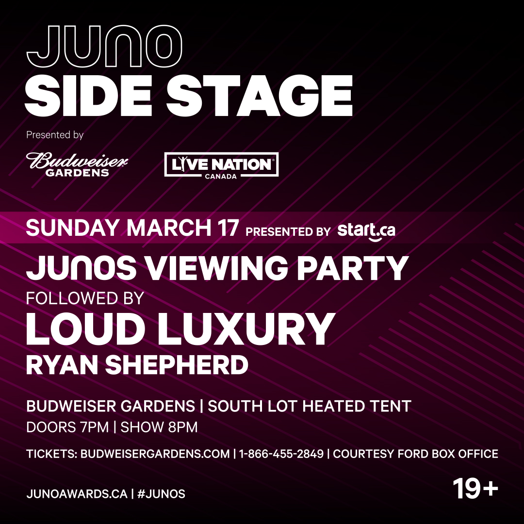 JUNO Awards March 17th – Broadcast Viewing and After-Party Presented by ...